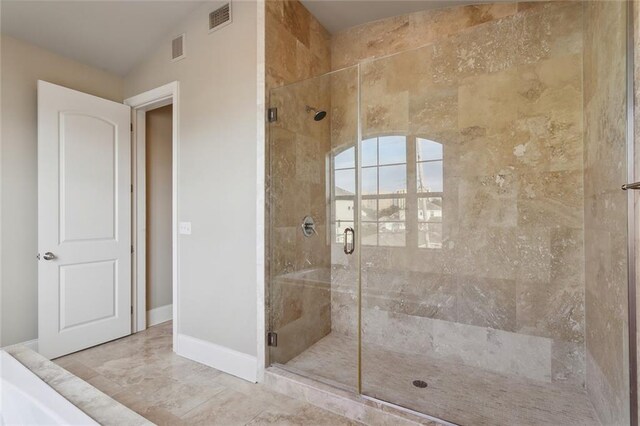 bathroom with an enclosed shower