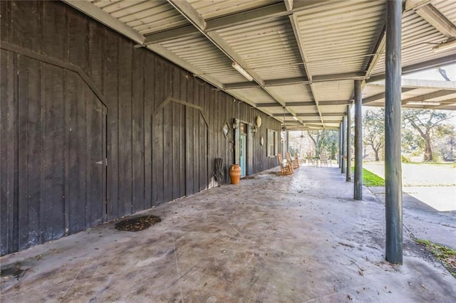 view of patio / terrace featuring an outdoor structure