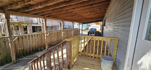 view of wooden terrace