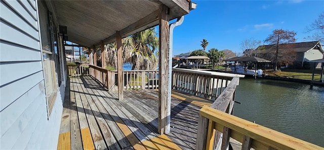 4410 San Remo Rd, New Orleans, LA 70129 - wooden terrace with a water view