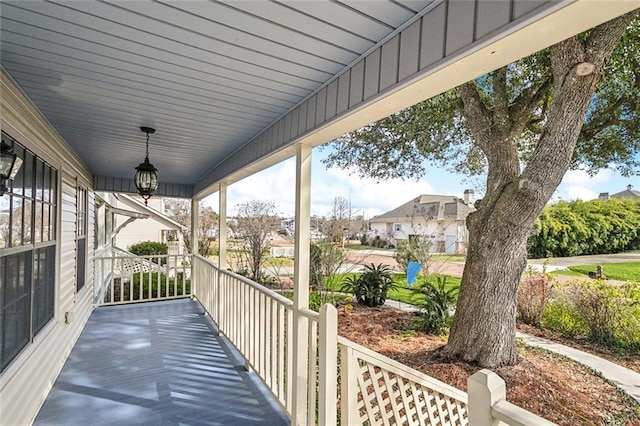 exterior space featuring covered porch