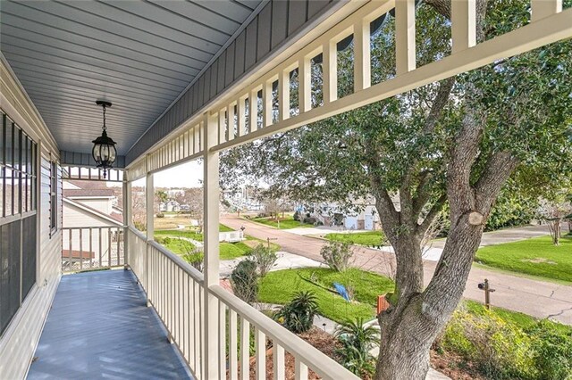 exterior space with covered porch