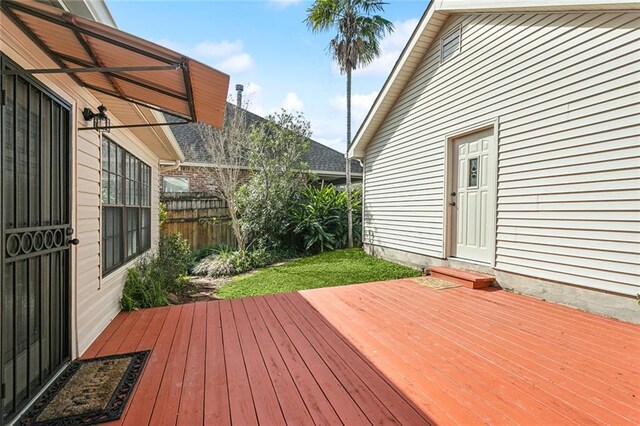 view of wooden terrace