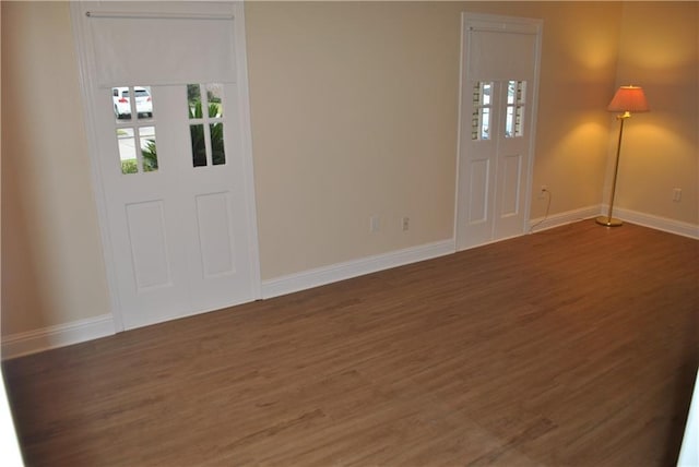 entryway featuring dark hardwood / wood-style floors