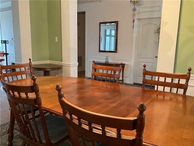 view of dining room