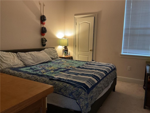 bedroom with carpet floors