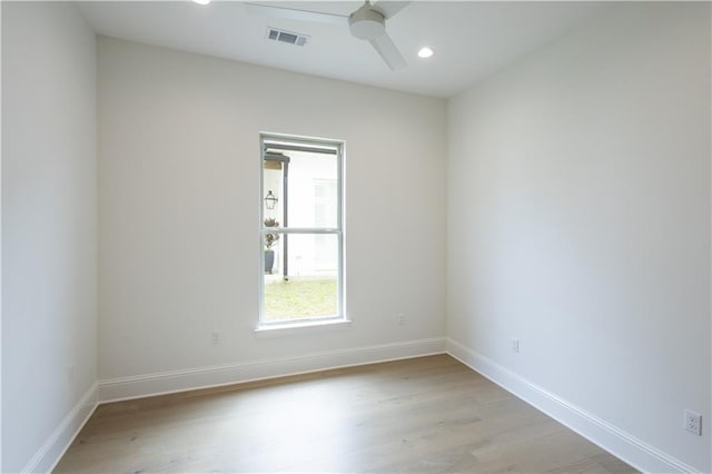 5044 Twin River Pl, Covington, LA 70433 - empty room with ceiling fan, light wood-type flooring, baseboards, and recessed lighting