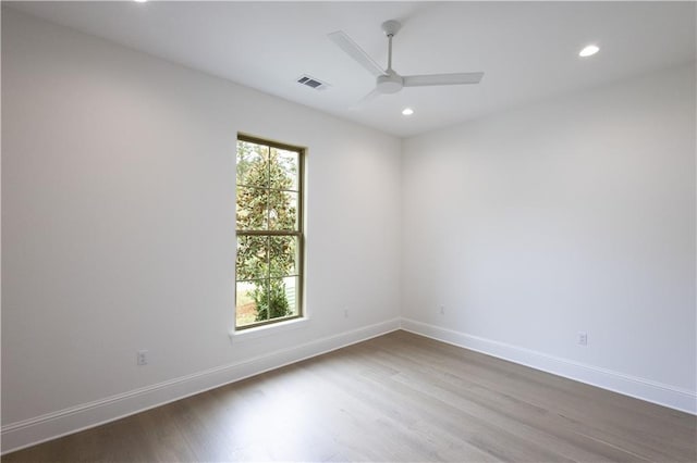 5044 Twin River Pl, Covington, LA 70433 - spare room with ceiling fan, wood finished floors, recessed lighting, and baseboards