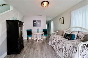 living room with hardwood / wood-style flooring