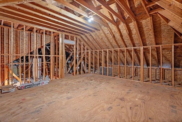 view of attic