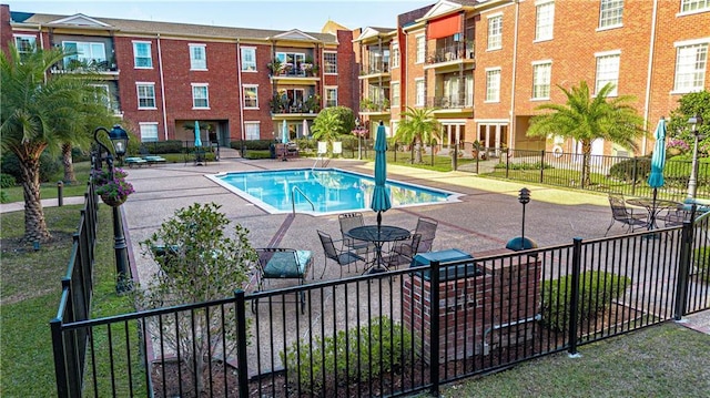 view of pool with a patio area