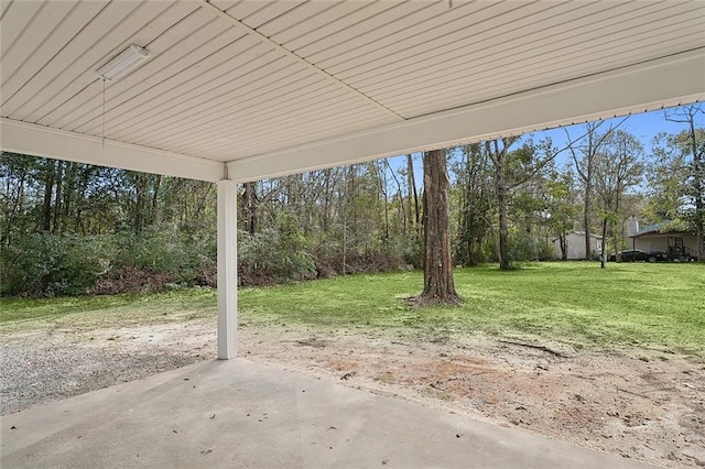 view of yard featuring a patio area