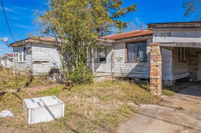 view of rear view of property