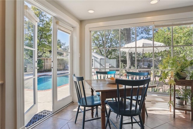 view of sunroom