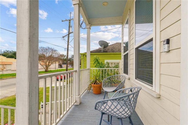 balcony with a porch