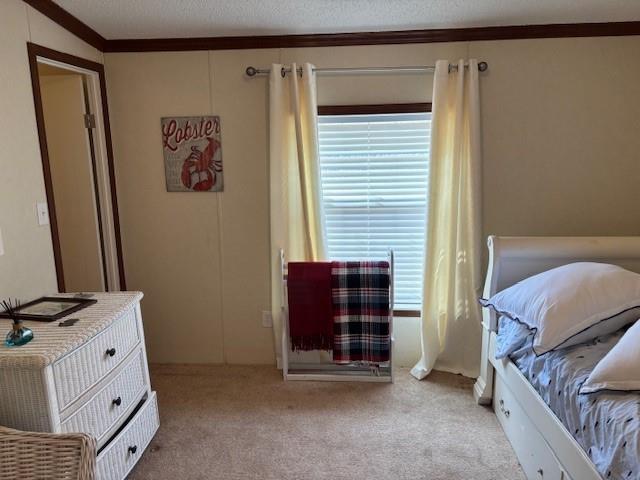 169 Pump Station Rd, Venice, LA 70091 - carpeted bedroom with ornamental molding and a textured ceiling