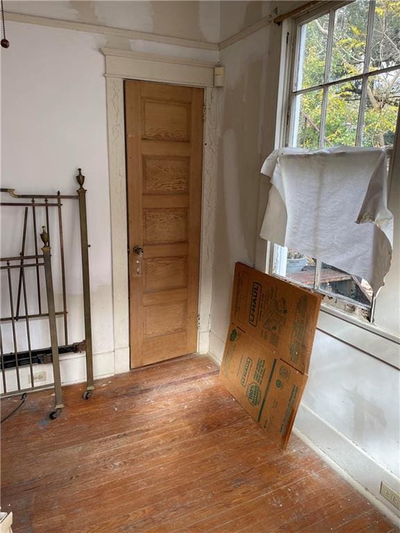 miscellaneous room with hardwood / wood-style flooring