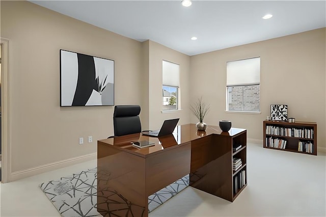 1207 Rue Degas, Mandeville, LA 70471 - home office featuring recessed lighting and baseboards