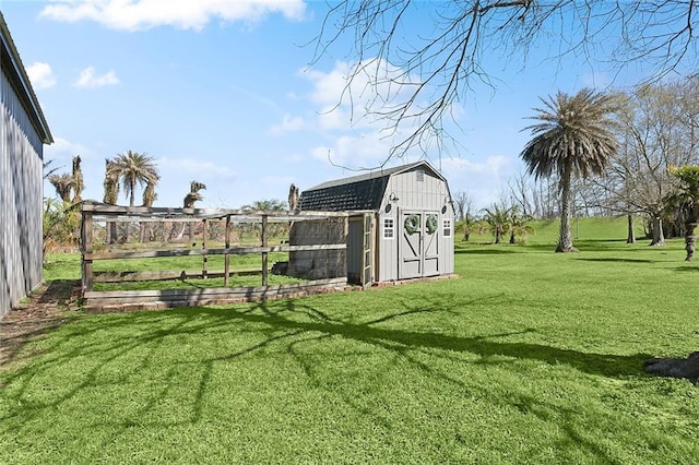 view of shed