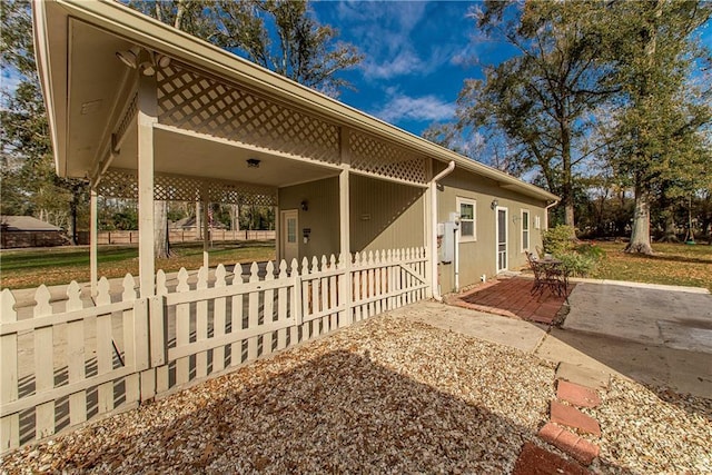 exterior space with a patio area