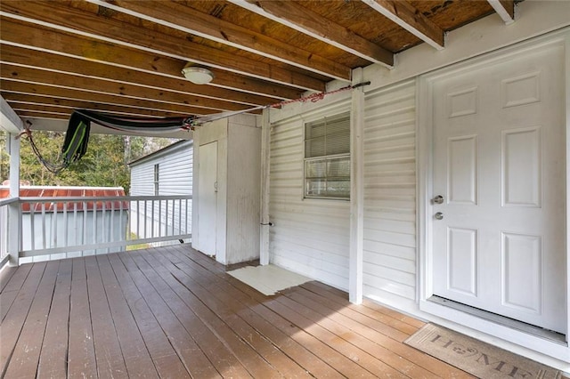 view of wooden deck