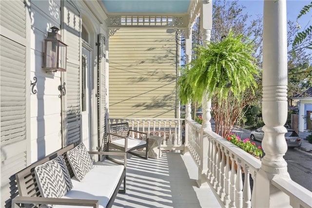 balcony with covered porch