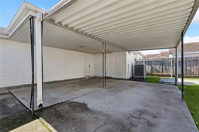 view of car parking featuring a carport