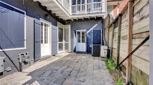 view of patio / terrace featuring a balcony