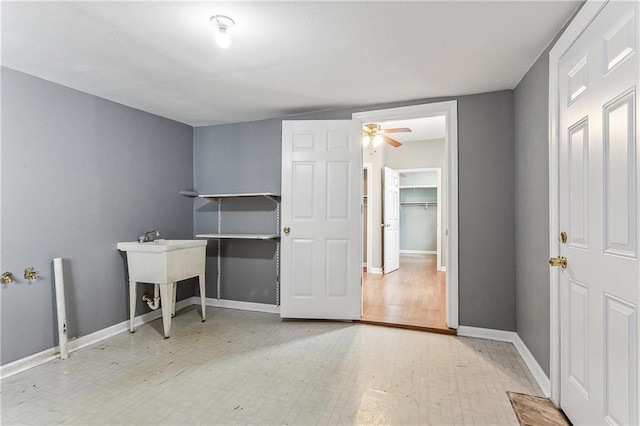 interior space featuring a spacious closet and a closet