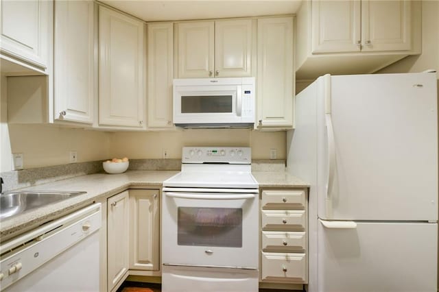 kitchen with white appliances