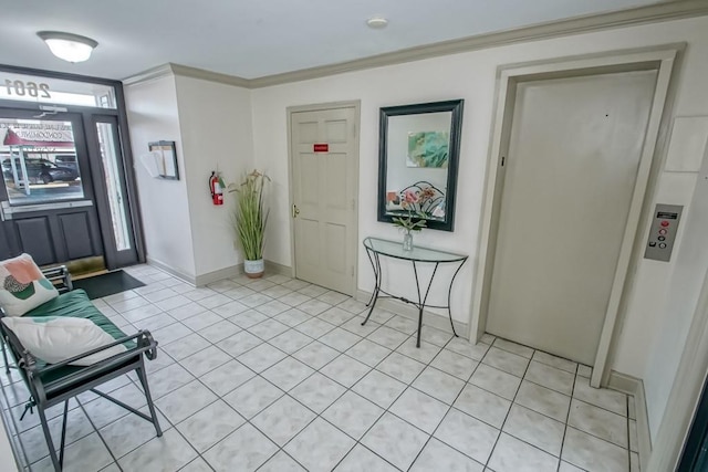 entrance foyer with ornamental molding