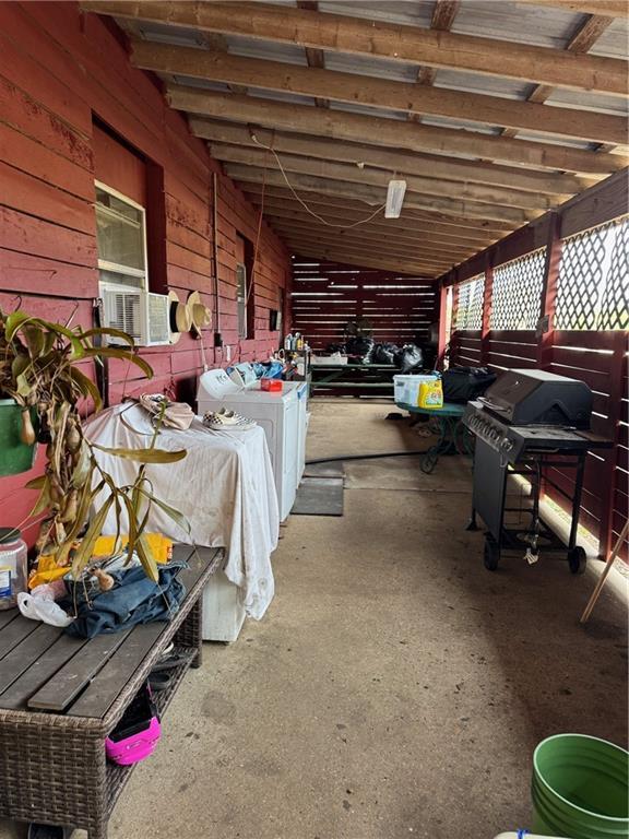 17120 Kat Kaw Rd, Franklinton, LA 70438 - view of patio / terrace with washing machine and dryer