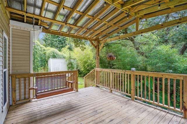 view of wooden deck