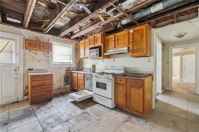 kitchen with gas range gas stove