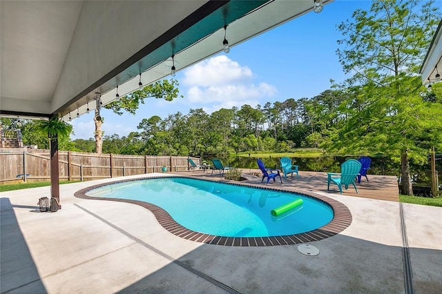 view of pool featuring a patio area