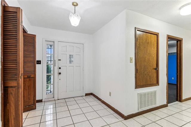 view of tiled foyer