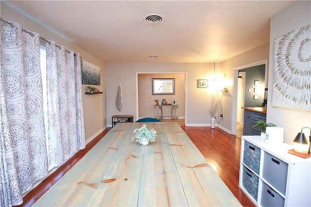 interior space featuring wood-type flooring