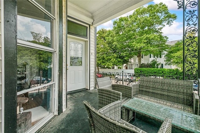 exterior space featuring covered porch