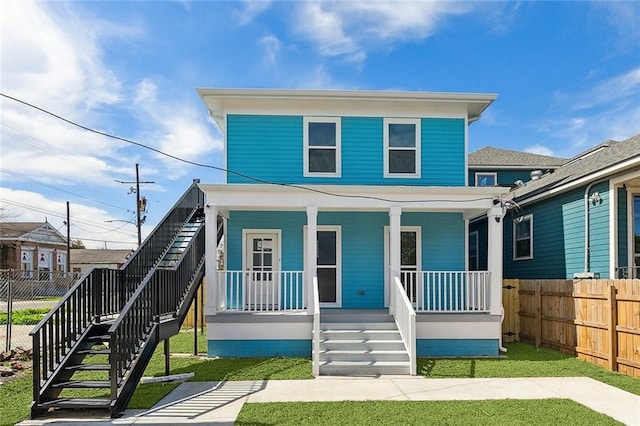 220406 Pauger St, New Orleans, LA 70116 - traditional style home with stairs and covered porch