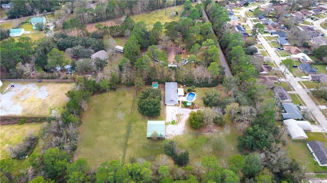 bird's eye view with a residential view