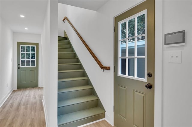 entryway featuring light hardwood / wood-style floors