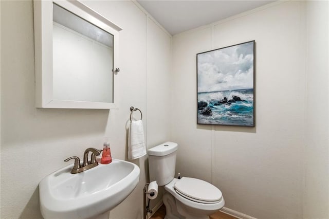 bathroom featuring a sink and toilet