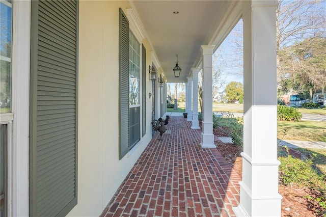 view of patio with covered porch