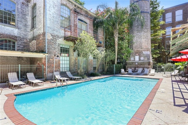 view of pool with a patio