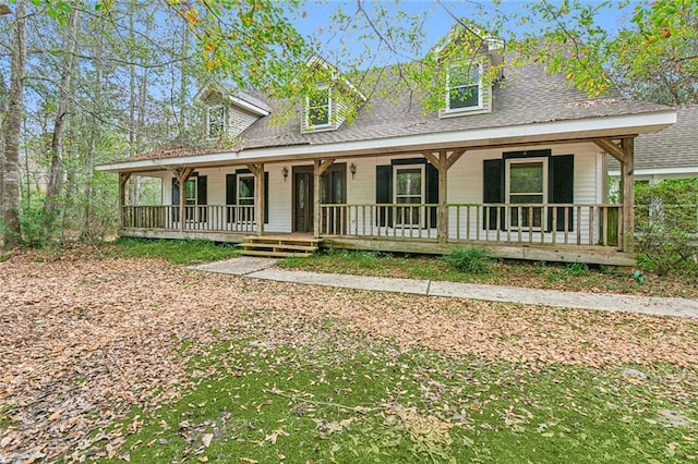 view of front of home with a porch