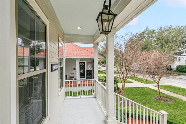 balcony with a porch