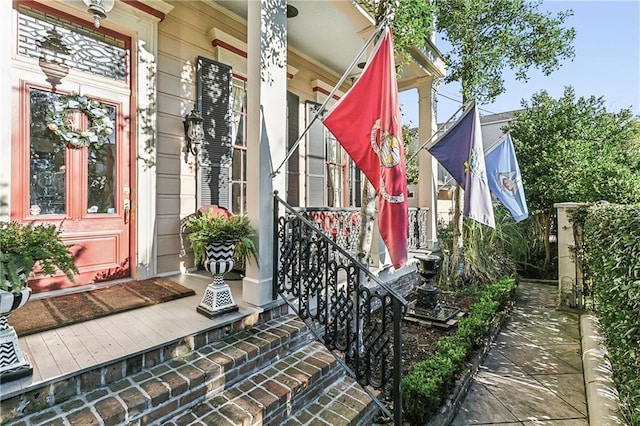 view of doorway to property