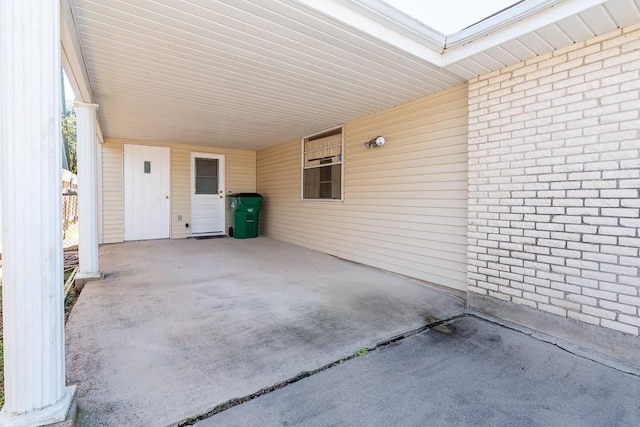 view of patio / terrace with a carport