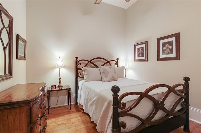 bedroom featuring light hardwood / wood-style flooring