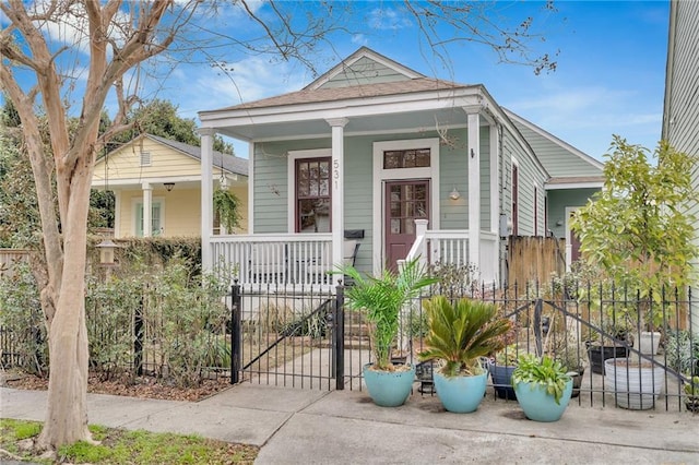 bungalow-style house featuring covered porch